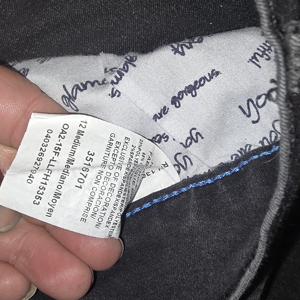 Lee Black Easy Fit Pants with Blue Stitching